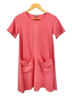 COS Dusty Rose Powder Pink ALine Pocket Dress Size Small Made Portugal oversized